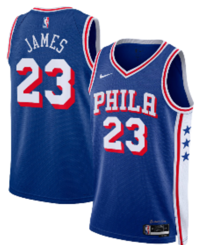 Men Philadelphia 76ers #23 James blue Nike 2026 NBA Jersey 0806001->philadelphia 76ers->NBA Jersey